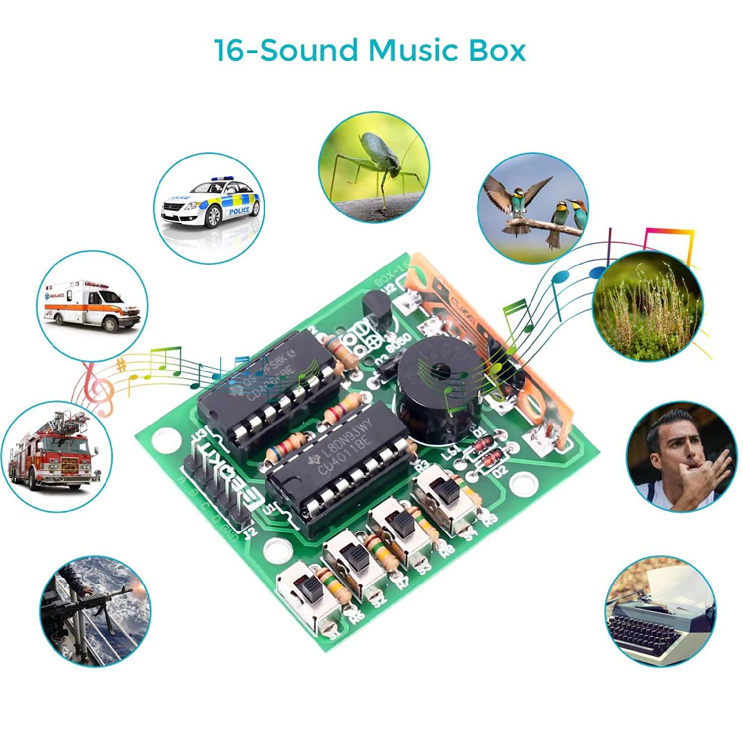 DIY Kit набор электронно звукового синтезатора на 16 режимов