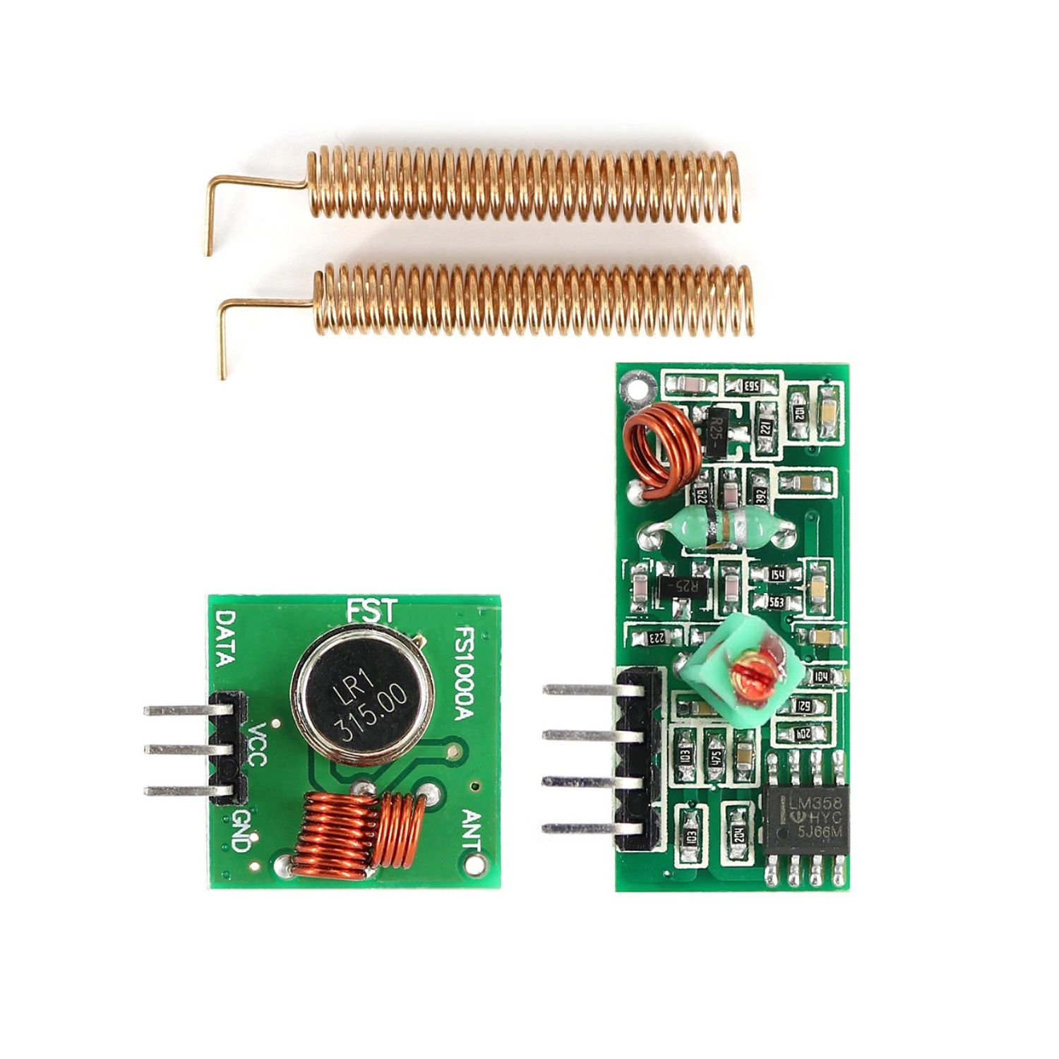 Комплект модулей передатчика и приемника 315 МГц для Arduino