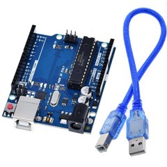 Основное фото Плата Arduino Uno R3 + USB кабель 50 см в интернет - магазине RoboStore Arduino