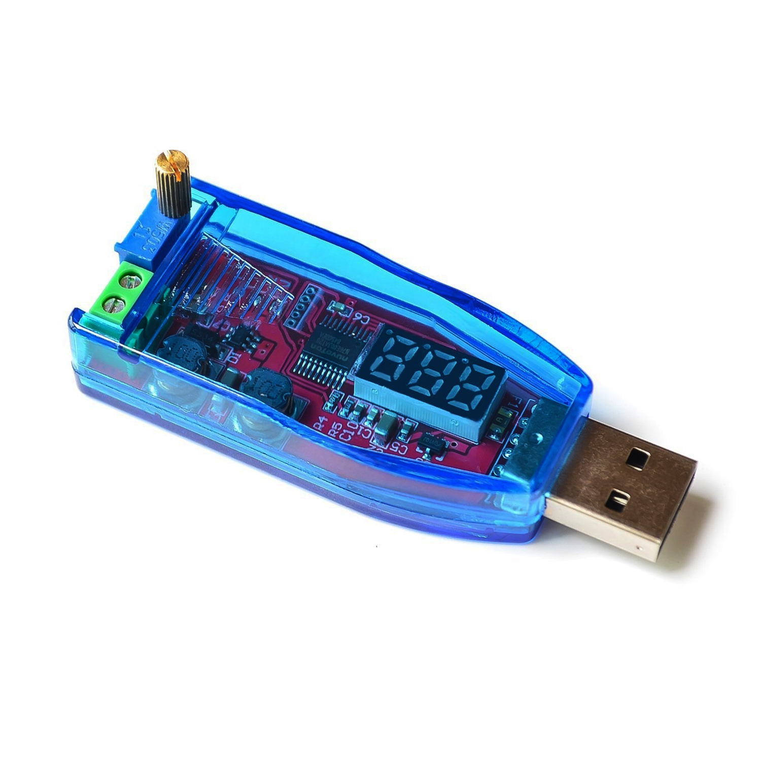 Регулируемый повышающий/понижающий преобразователь USB-5В до DC-(3.3В - 24В) с дисплеем