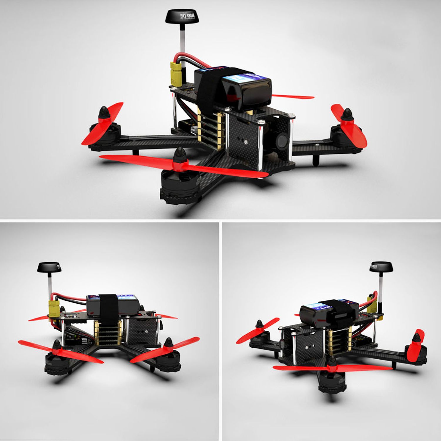Основне фото Карбонова рама QAV210 для міні квадрокоптера і FPV польотів в інтернет - магазині RoboStore Arduino