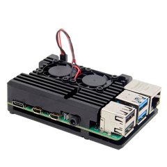 Основне фото Чохол для Raspberry Pi 4 B з подвійним вентилятором в інтернет - магазині RoboStore Arduino