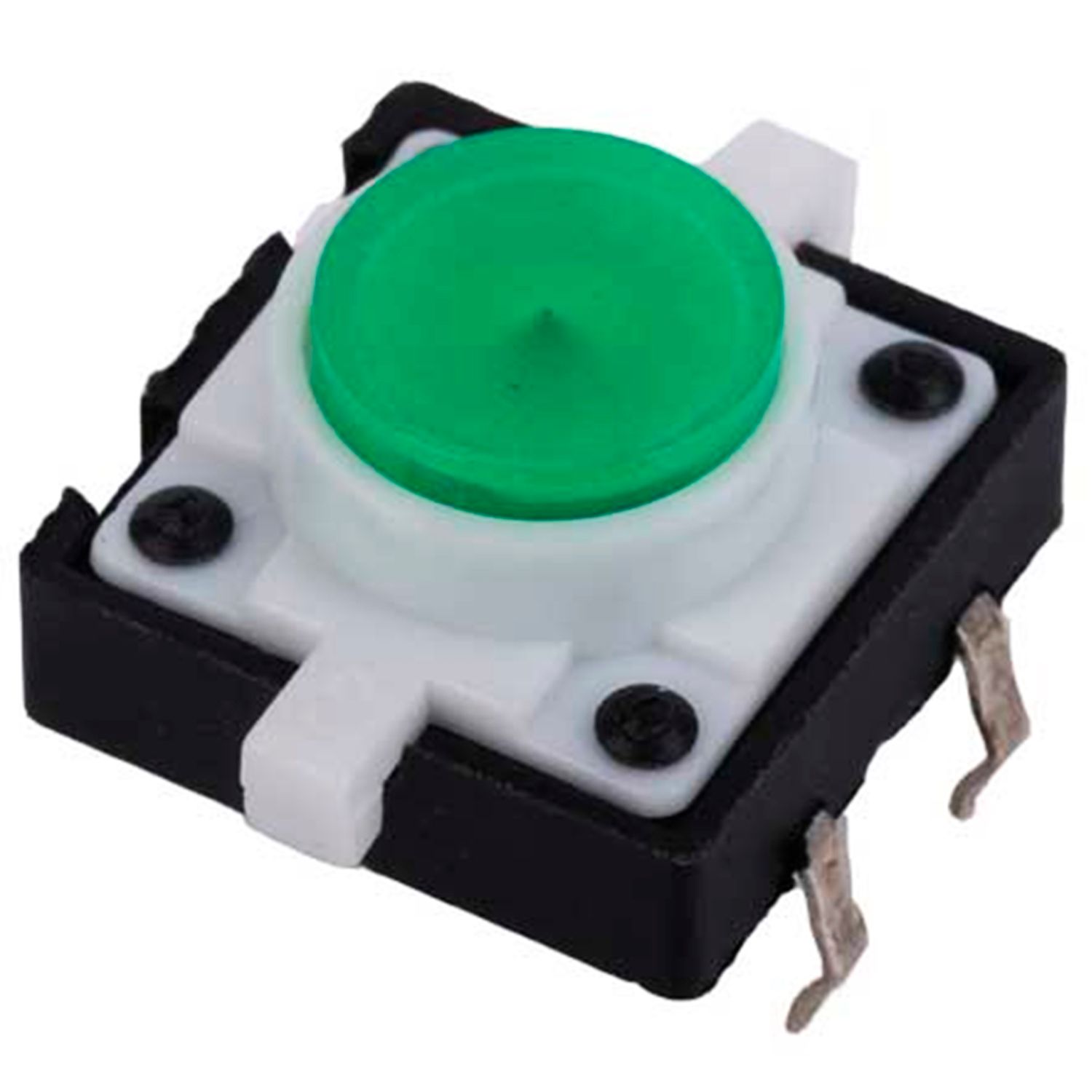 Тактовая кнопка с подсветкой 12x12x7.3 мм, зеленая