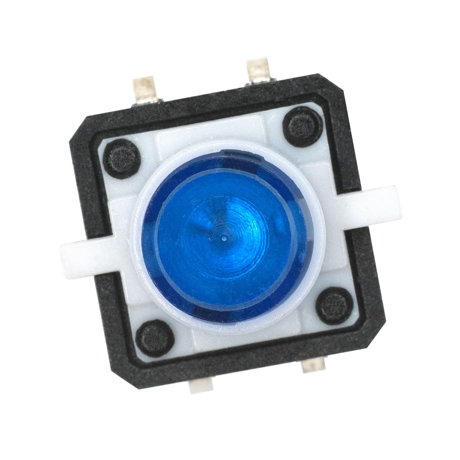 Тактовая кнопка с подсветкой 12x12x7.3 мм, синяя
