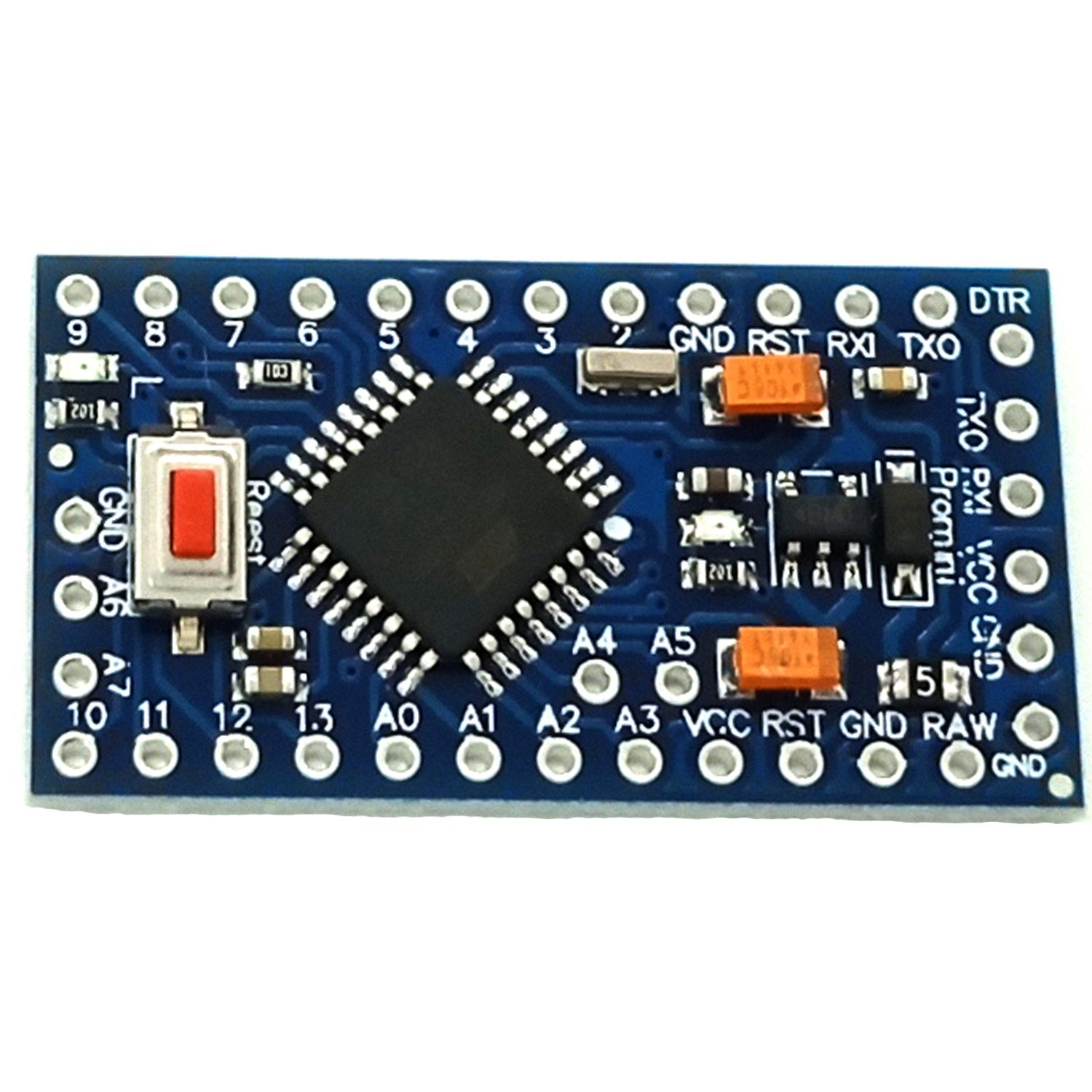 Отладочная плата Arduino Pro Mini 5V ATMega328 (не распаянная) синяя